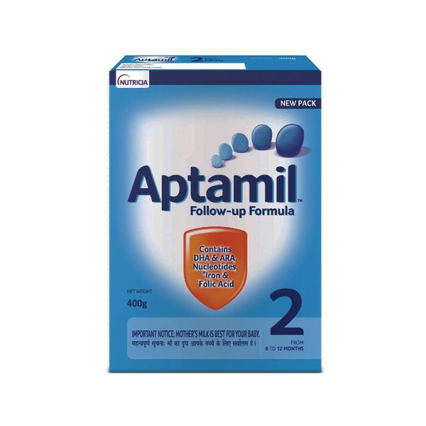 Buy Aptamil Stage 2 Follow UP Formula Powder Refill 400 gm online at best  discount in India